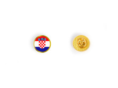 Insigna pin rotunda personalizabila, steag Croatia