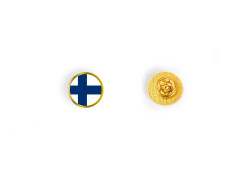 Insigna pin rotunda personalizabila, steag Finlanda