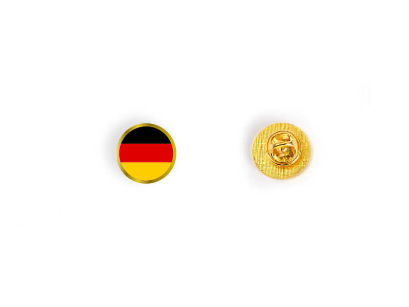 Insigna pin rotunda personalizabila, steag Germania - Fotografie 1