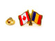 Insigna pin steag Romania si Canada