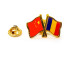 Insigna pin steag Romania si China
