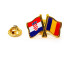 Insigna pin steag Romania si Croatia
