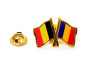 Insigna pin dublu steag, Romania si diverse tari - imagine 10