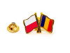 Insigna pin dublu steag, Romania si diverse tari - imagine 16