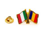 Insigna pin dublu steag, Romania si diverse tari - imagine 8