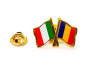 Insigna pin dublu steag, Romania si orice steag - imagine 13