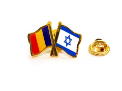 Insigna pin steag Romania si Israel