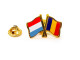Insigna pin steag Romania si Luxemburg
