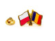 Insigna pin steag Romania si Polonia