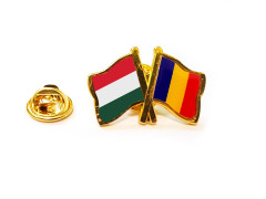 Insigna pin steag Romania si Ungaria