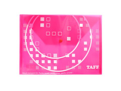 Mapa plastic buton (cu capsa) Taff, Rosu