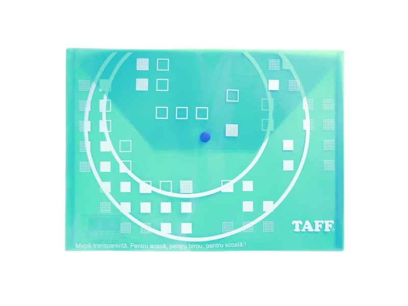 Mapa plastic buton (cu capsa) Taff, Verde - Fotografie 1