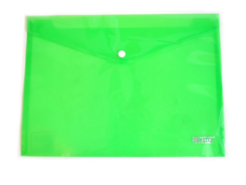 Mapa plastic cu buton Fluorescenta,  verde - Fotografie 2