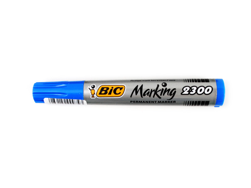 Marker BIC permanent varf tesit, Albastru - Fotografie 1