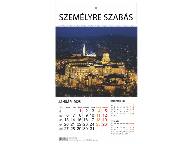  Táj/városi naptár 2025, 12 lap, A3 (Calendar peisaje Ungaria) - Fotografie 1