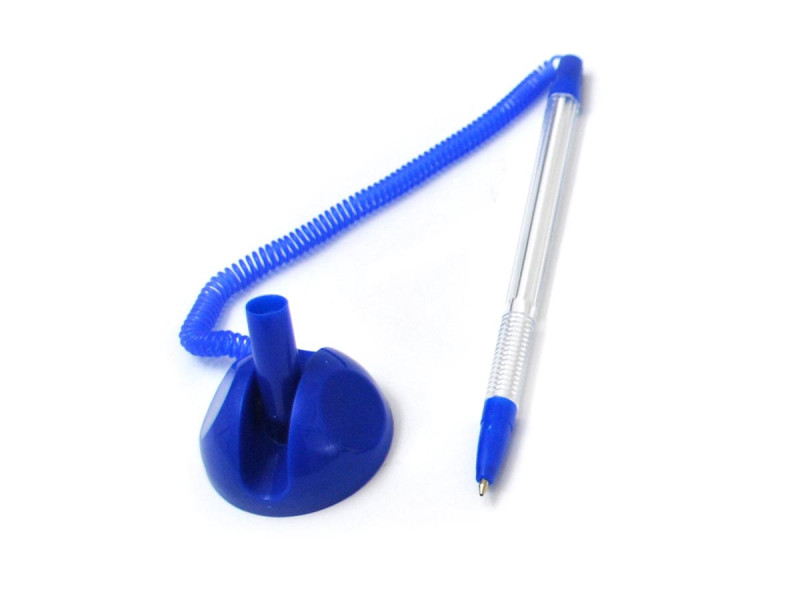 Pix cu suport si snur plastic, albastru - Fotografie 1