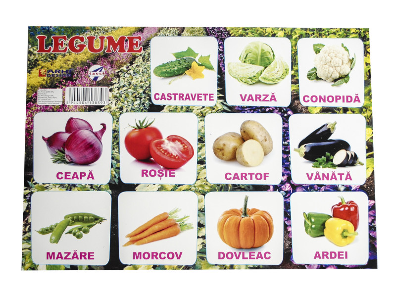 Plansa legume A4 din carton cu lacuire UV - Fotografie 1