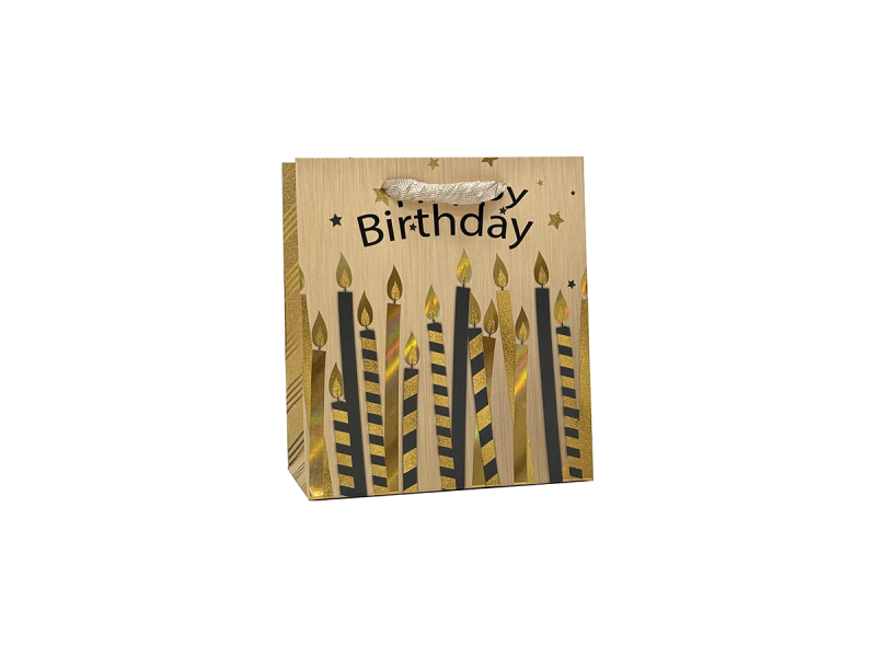 Punga cadou Aniversare Gold, dimensiune 18*23*10 cm, Model 1 - Fotografie 1