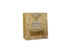 Punga cadou Aniversare Gold, dimensiune 18*23*10 cm, Model 3