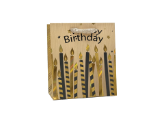 Punga cadou Aniversare Gold, dimensiune 26*32*12 cm, Model 1