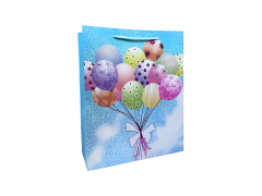 Punga cadou Baloane, Albastru deschis, dimensiune 26*32*10 cm