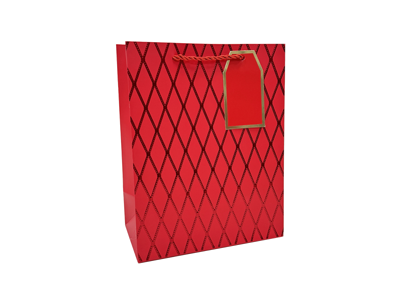 Punga cadou Eleganta, dimensiune 26*32*10 cm, Rosu - Fotografie 1