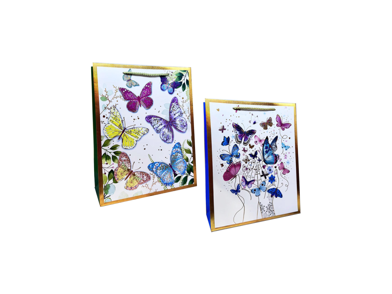 Punga cadou Fluturi, Alb, dimensiune 18*23*10 cm, diverse modele - Fotografie 1