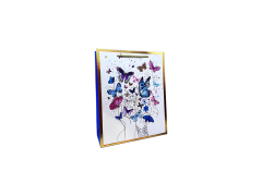 Punga cadou Fluturi, Alb, dimensiune 18*23*10 cm, Model 2