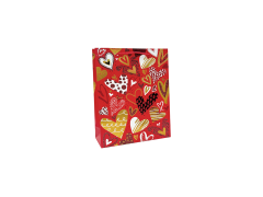 Punga cadou Inimi, Rosu, dimensiune 18*23*8 cm