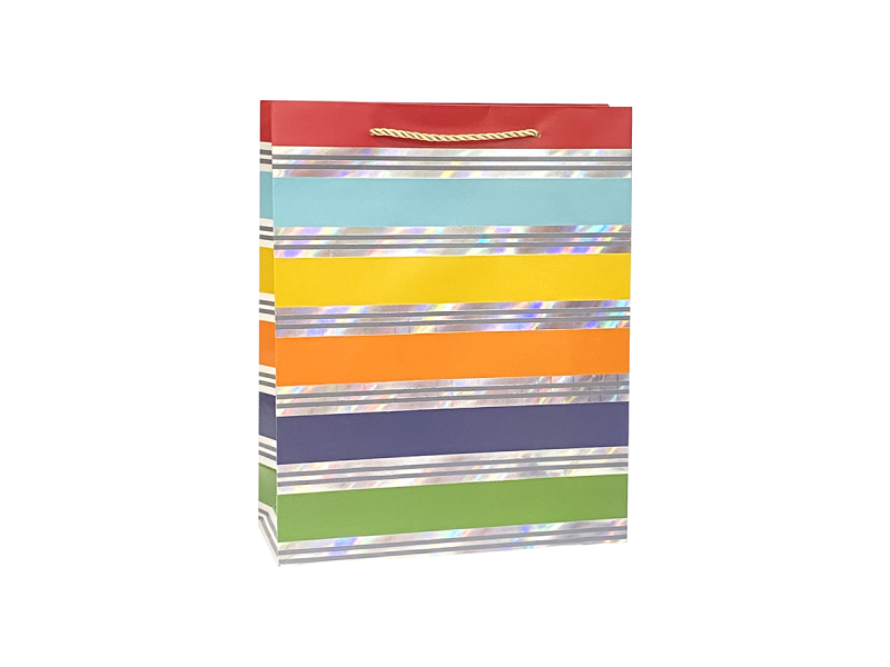 Punga cadou Multicolora, dimensiune 26*32*10 cm, Model 4 - Fotografie 1