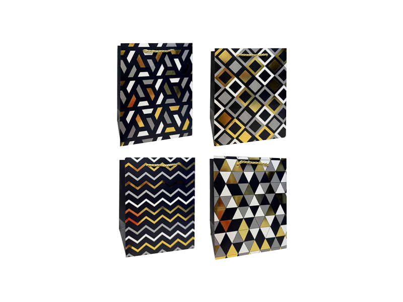 Punga cadou Negru&Auriu, dimensiune 14.5*15*6 cm, diverse modele - Fotografie 1