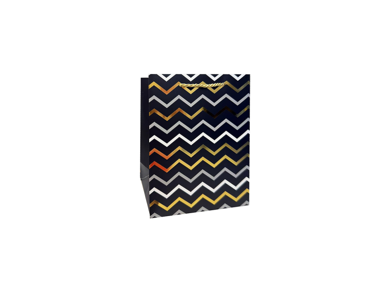 Punga cadou Negru&Auriu, dimensiune 14.5*15*6 cm, Model 3 - Fotografie 1