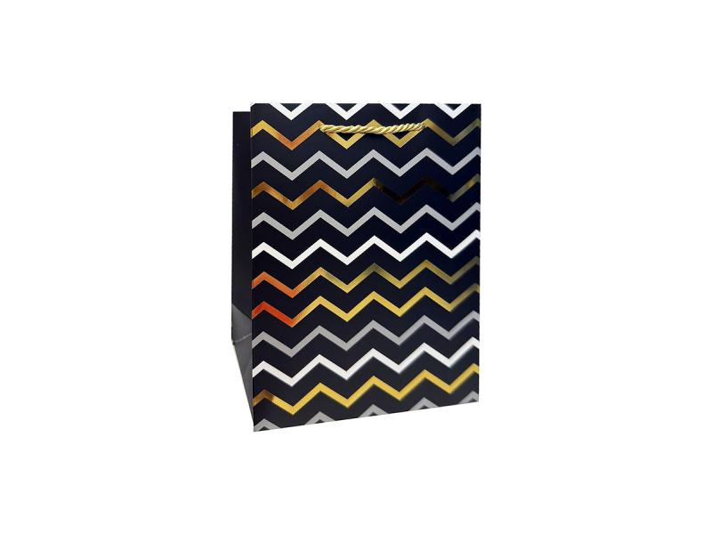 Punga cadou Negru&Auriu, dimensiune 18*23*10 cm, Model 3 - Fotografie 1