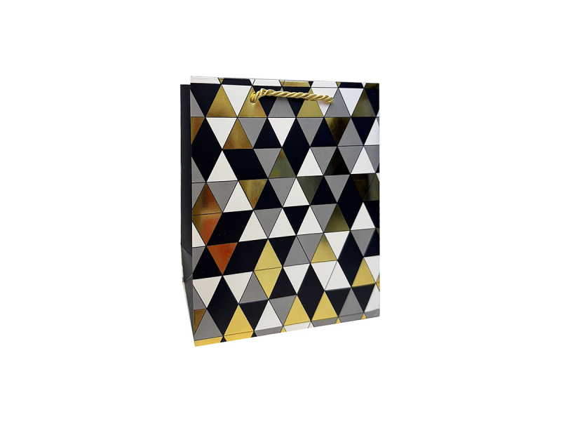 Punga cadou Negru&Auriu, dimensiune 18*23*10 cm, Model 4 - Fotografie 1