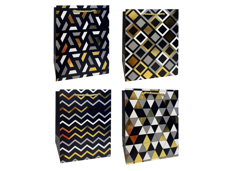 Punga cadou Negru&Auriu, dimensiune 26*32*12 cm, diverse modele - Fotografie 1