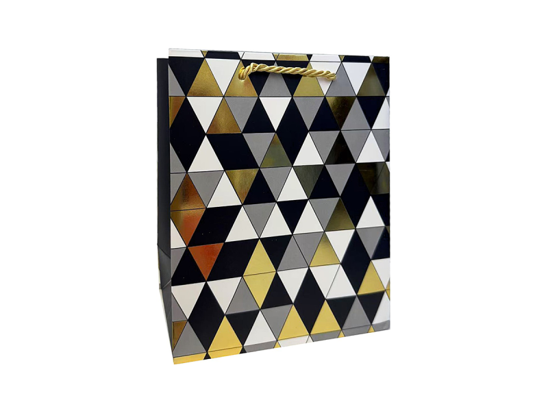 Punga cadou Negru&Auriu, dimensiune 26*32*12 cm, Model 4 - Fotografie 1