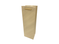 Punga cadou pentru sticla Oblique, dimensiune 12*35*9 cm, crem