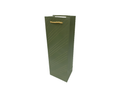 Punga cadou pentru sticla Oblique, dimensiune 12*35*9 cm, verde