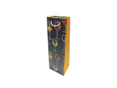 Punga cadou pentru sticla Red Glass, dimensiune 11,5*35*9 cm, golden