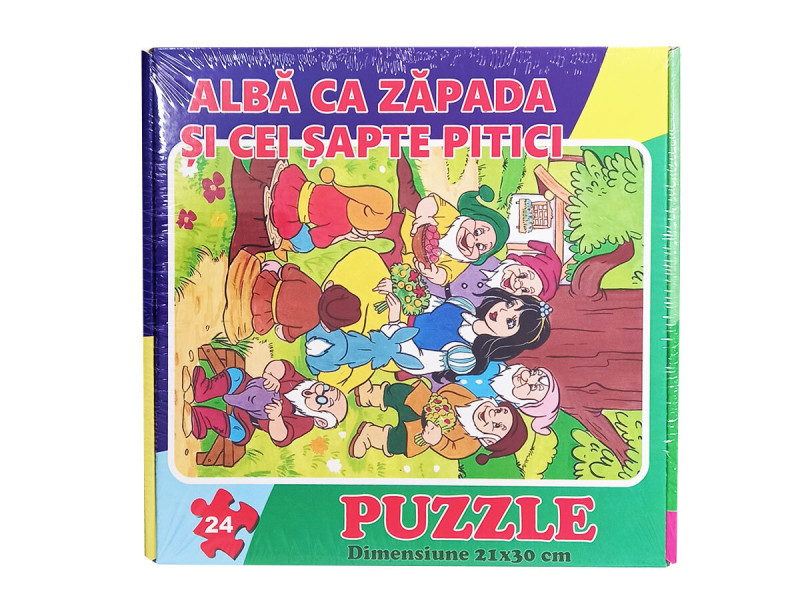 Puzzle 24 piese - Alba Ca Zapada si cei sapte pitici - Fotografie 1