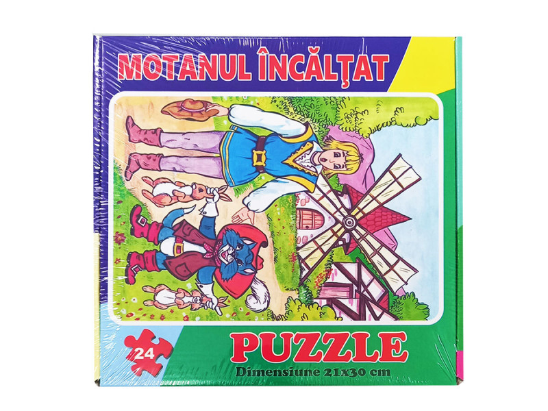 Puzzle 24 piese - Motanul incaltat - Fotografie 1