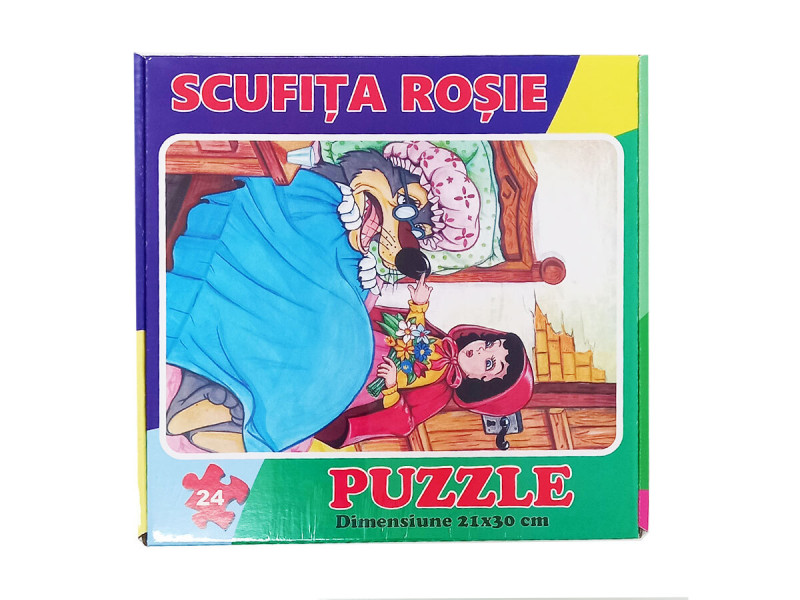 Puzzle 24 piese - Scufita Rosie - Fotografie 1