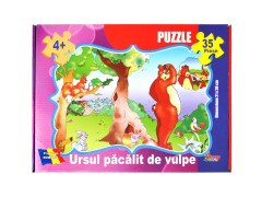 Puzzle 35 piese - Ursul pacalit de vulpe