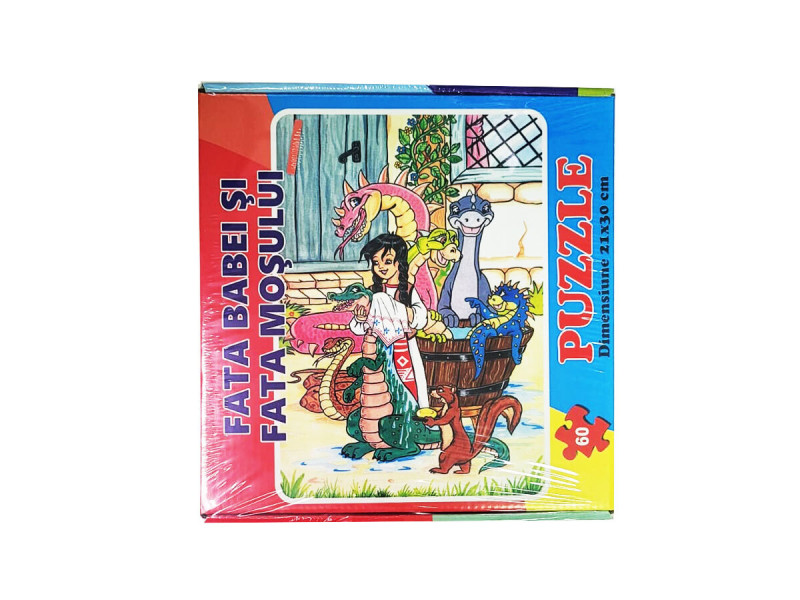 Puzzle 60 piese - Fata babei si fata mosului - Fotografie 1
