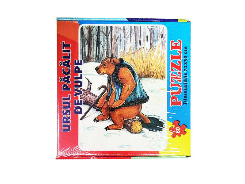 Puzzle 60 piese - Ursul pacalit de vulpe - Fotografie 1