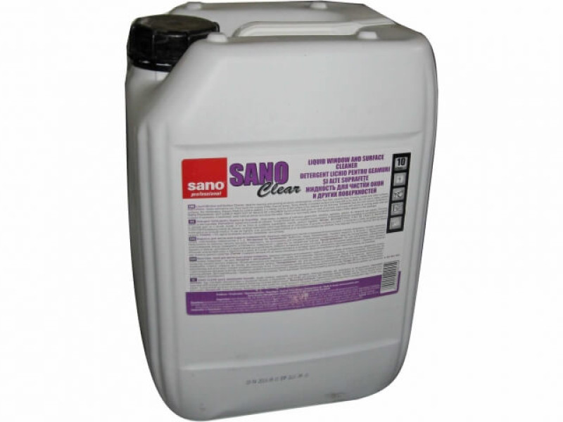Detergent pentru curatat geamuri Sano Clear - 10 L - Fotografie 1