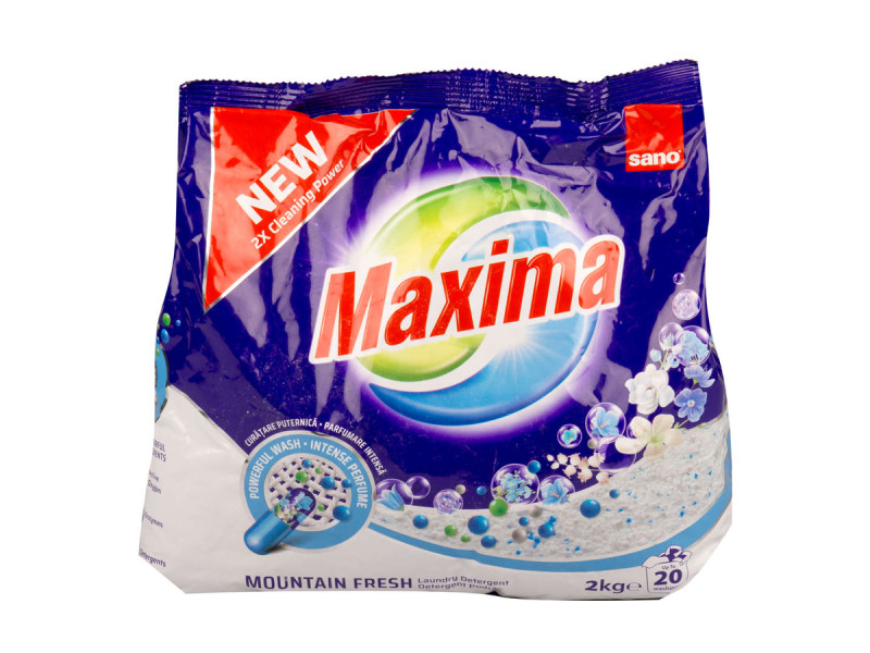 Sano Maxima detergent pudra MOUNTAIN FRESH, 2kg - Fotografie 1