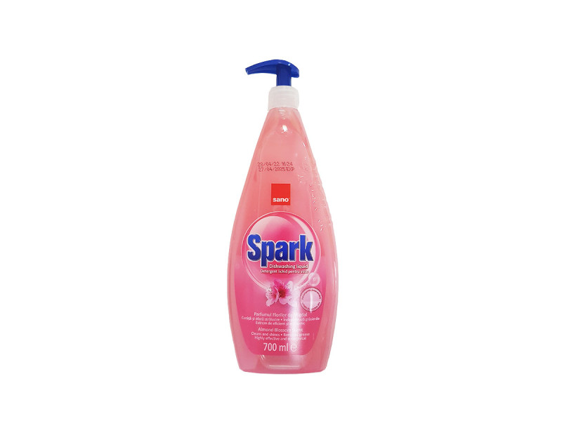  Sano Spark, detergent lichid de vase, 700 ml, Migdale - Fotografie 1
