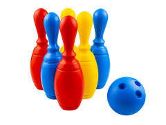 Set Bowling, 6 popice cu minge si suport 