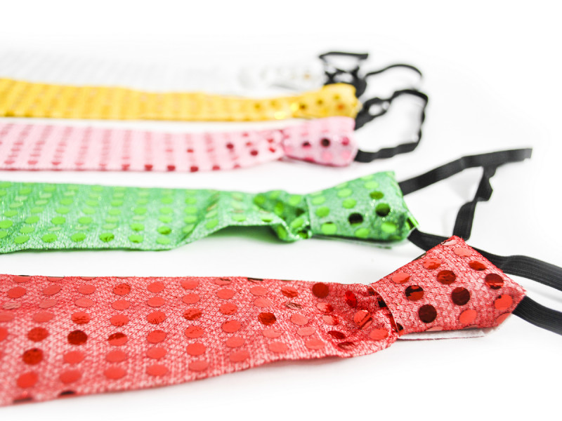 Set cravata party, 3 cravate/set diferite culori - Fotografie 2